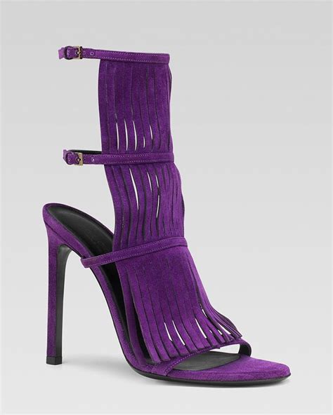 gucci becky fringe high heel sandals